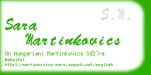 sara martinkovics business card